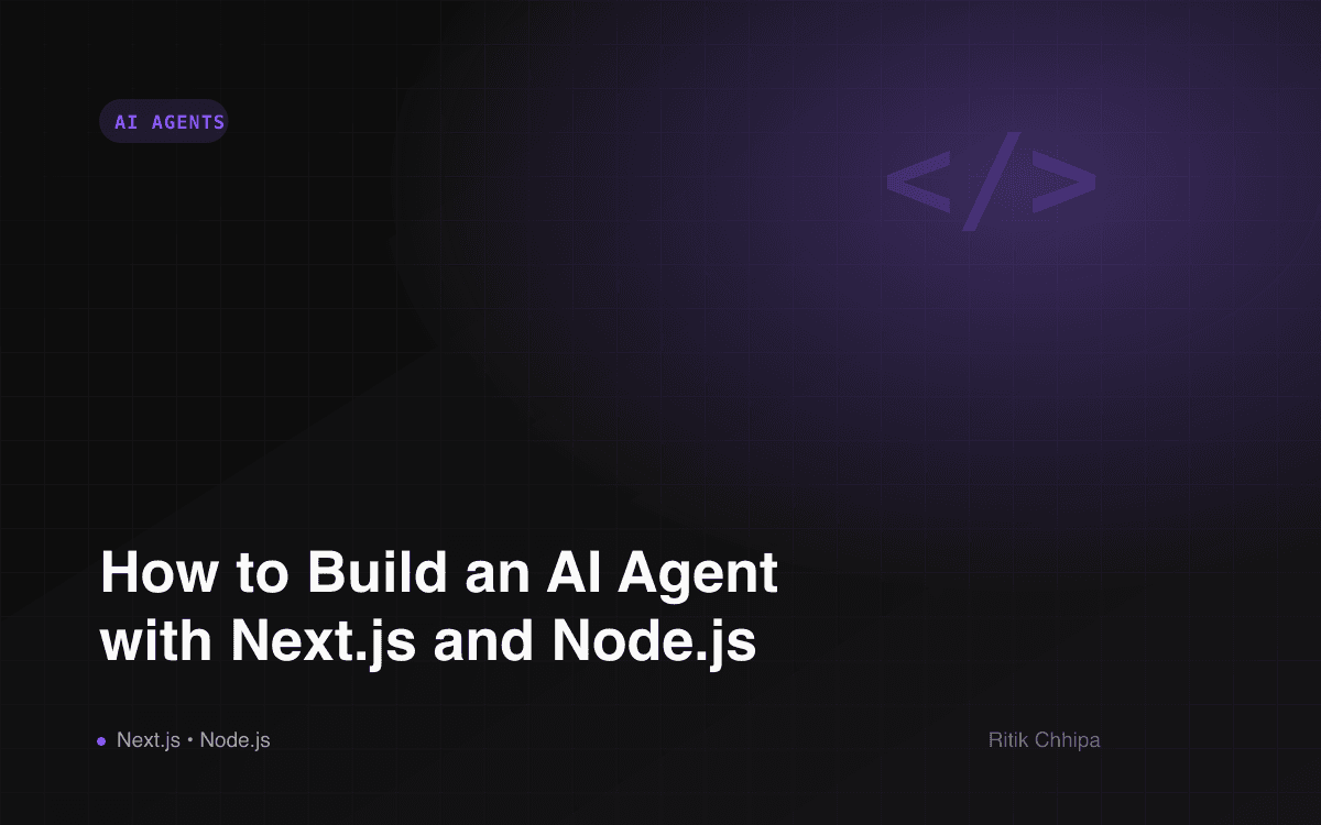 How to Build an AI Agent with Next.js and Node.js